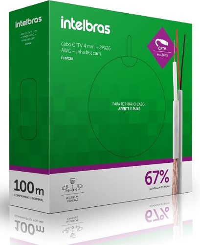 Cabo coaxial Intelbras 4mm